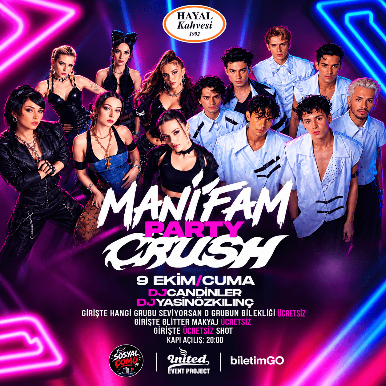 Manifam & Crush Party / Hayal Kahvesi Çanakkale