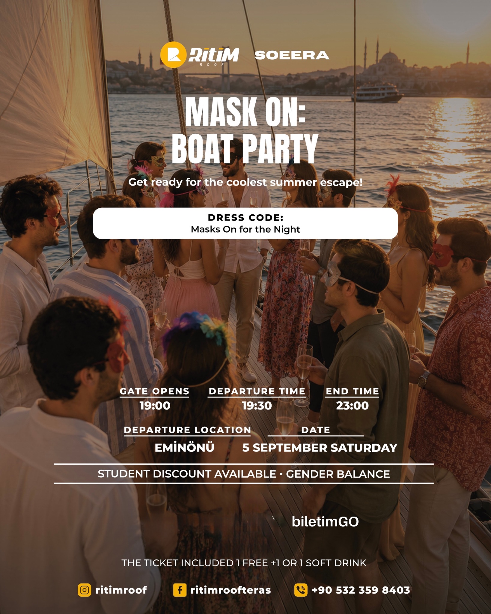 MASK ON: BOAT PARTY