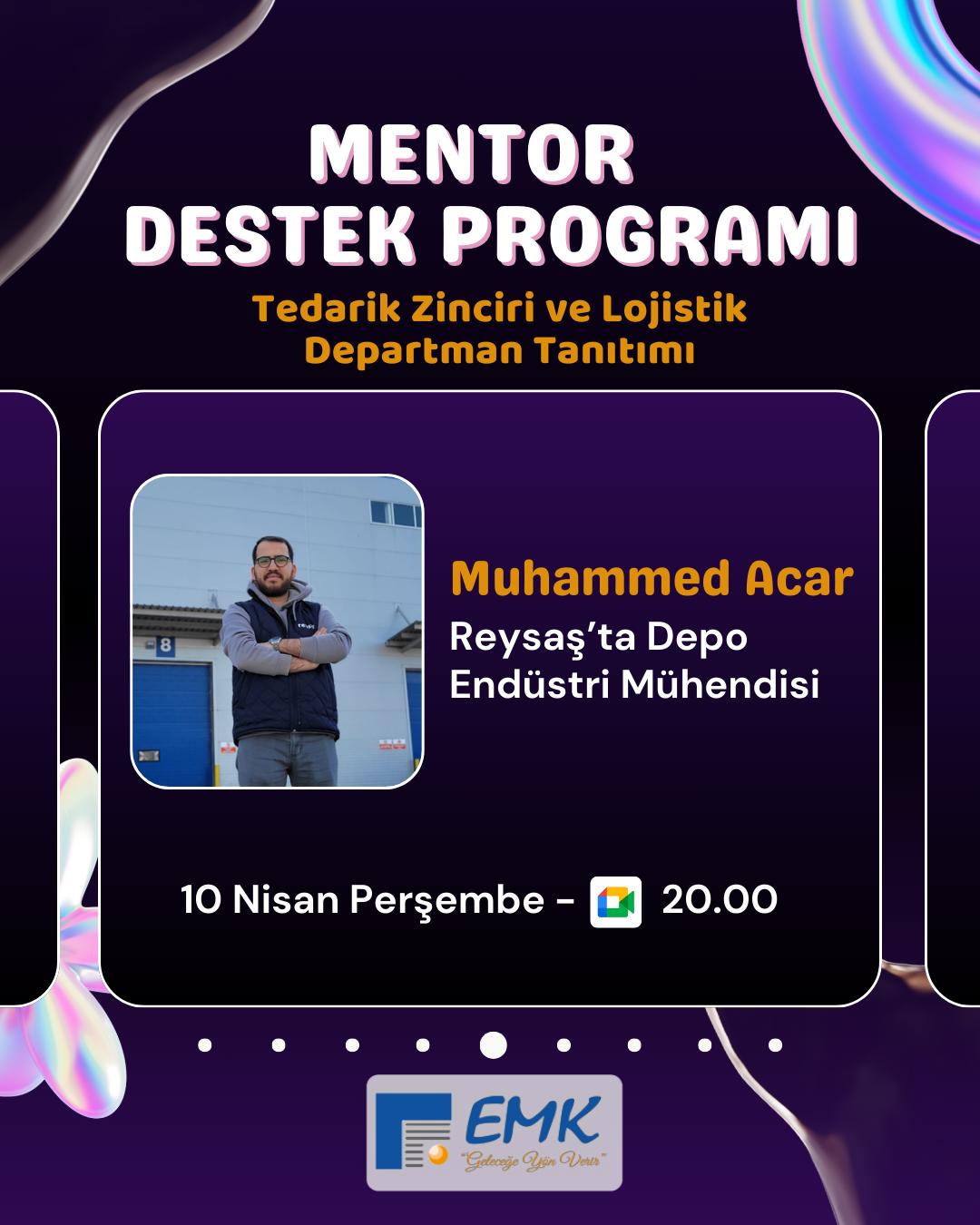 Mentor Destek Programı : Departman Tanıtımları