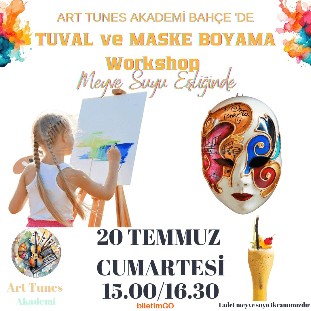 Meyve Suyu Eşliğinde Tuval ve Maske Boyama Workshop