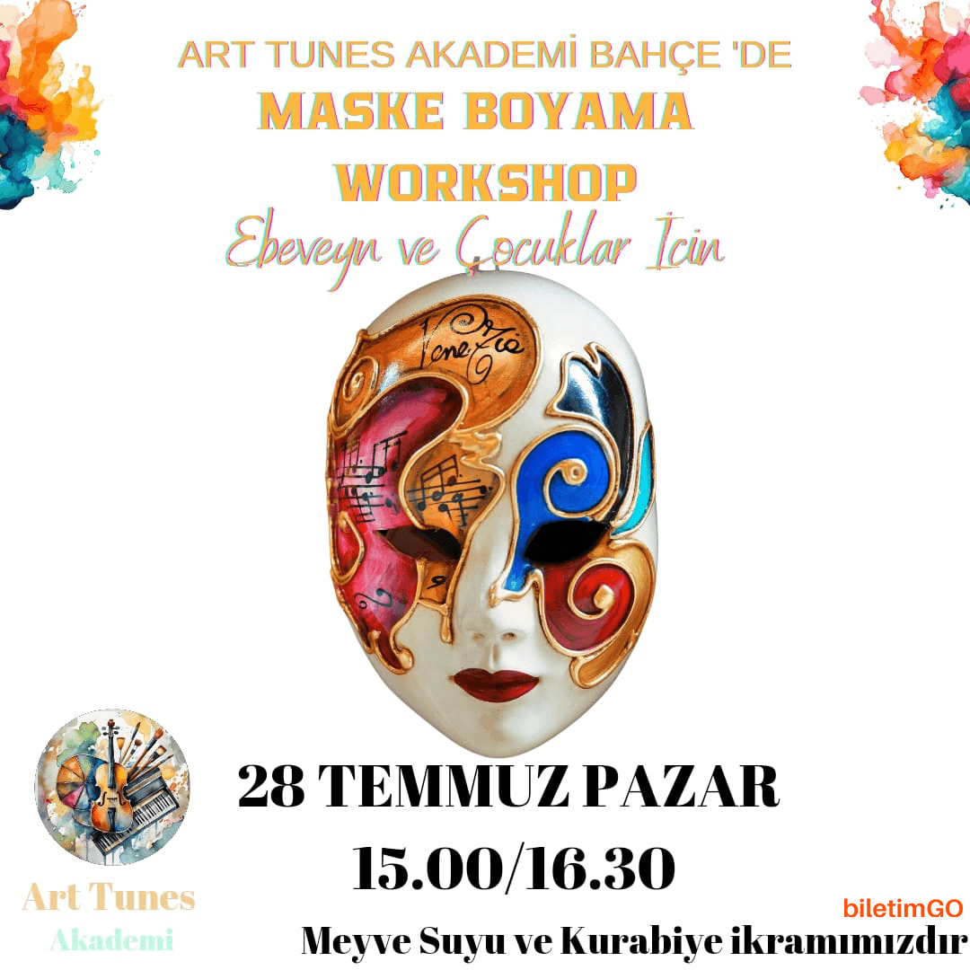 Meyve Suyu ve Kurabiye Eşliğinde Maske Boyama Workshop