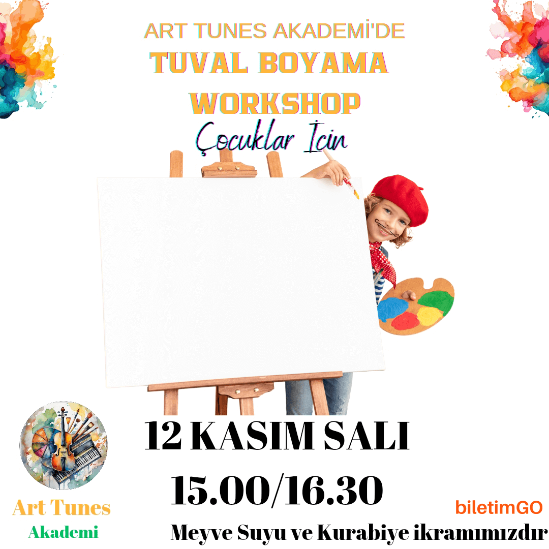 Meyve Suyu ve Kurabiye Eşliğinde Tuval Boyama Workshop