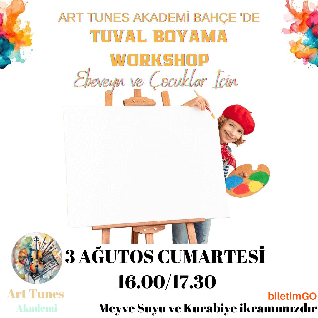 Meyve Suyu ve Kurabiye Eşliğinde Tuval Boyama Workshop