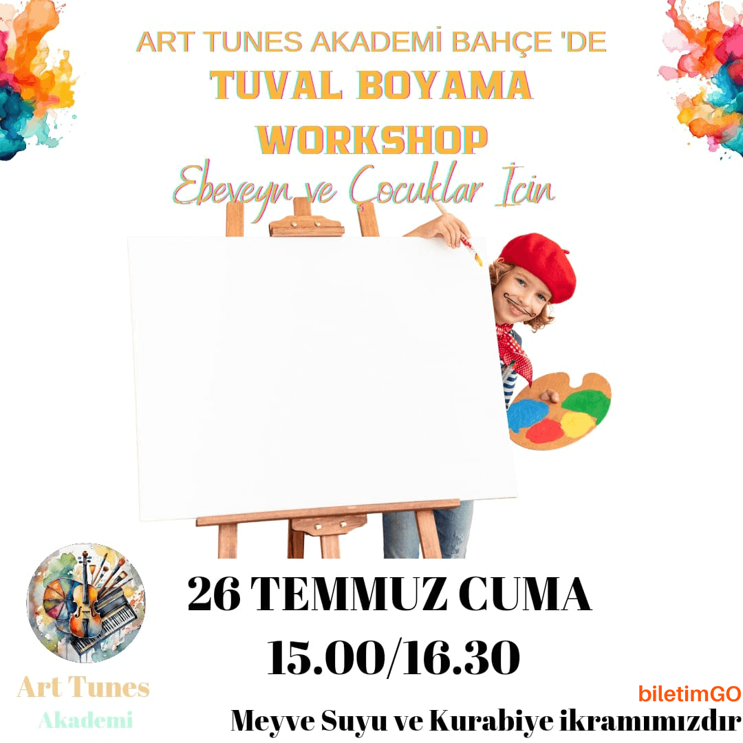 Meyve Suyu ve Kurabiye Eşliğinde Tuval Boyama Workshop