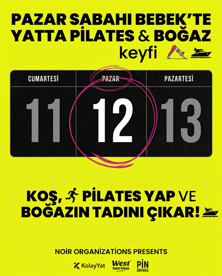KADINLARA ÖZEL Morning Run & Yatch Pilates Party