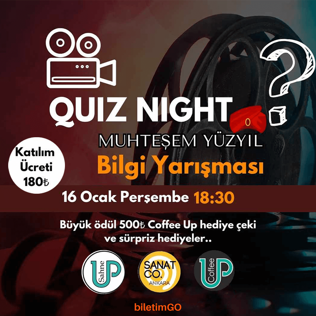 MUHTEŞEM YÜZYIL QUIZ NIGHT 16 OCAK PERŞEMBE