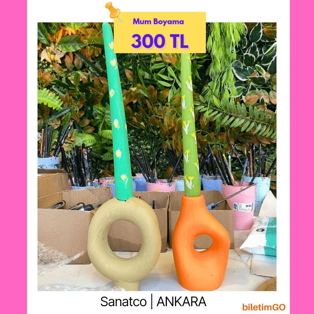 Mum + Şamdan Boyama Workshop - 30 Ağustos Tunalı