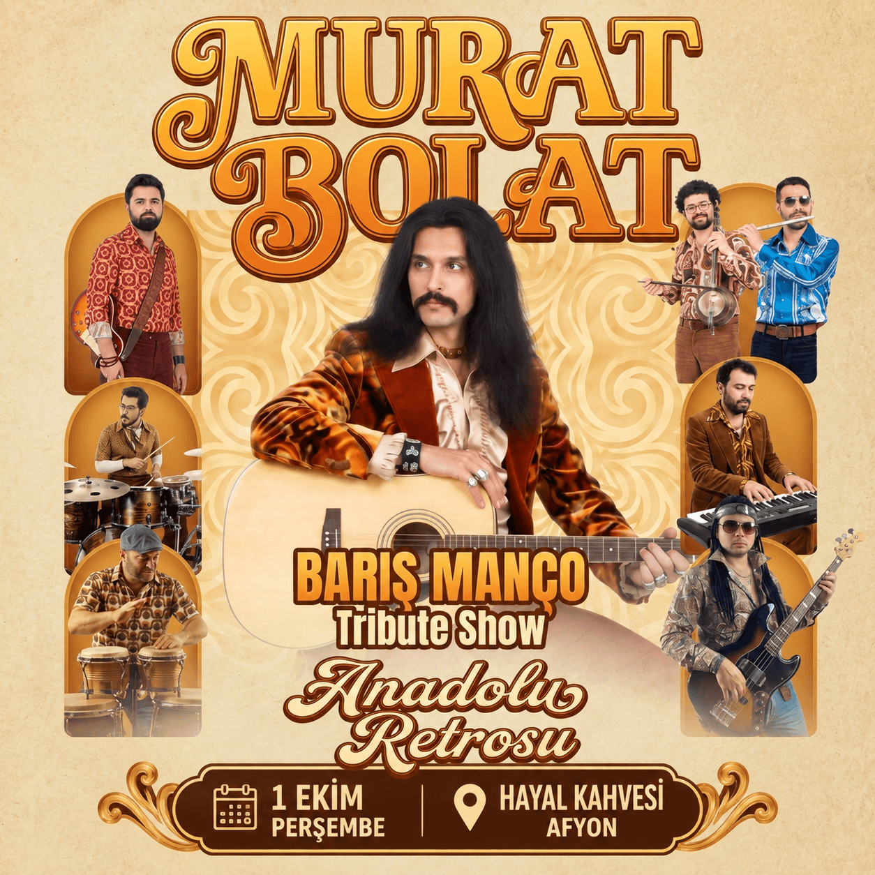Murat Bolat ve Anadolu Retrosu Afyon Konseri etkinlik afişi