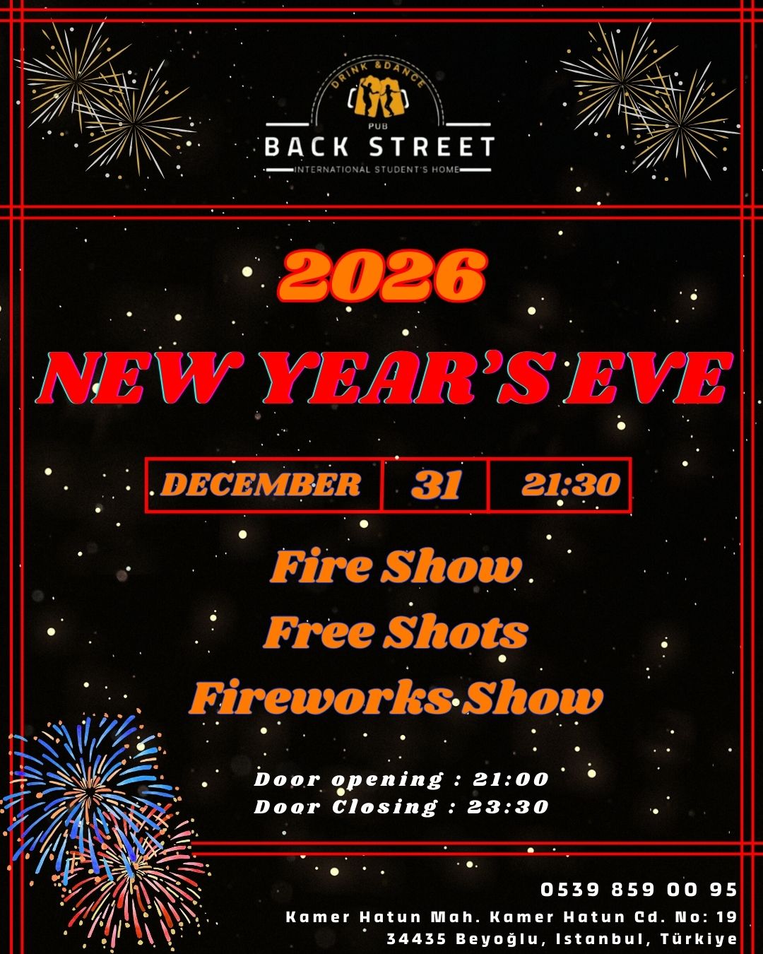 New Year's Eve Party - Back Street Taksim