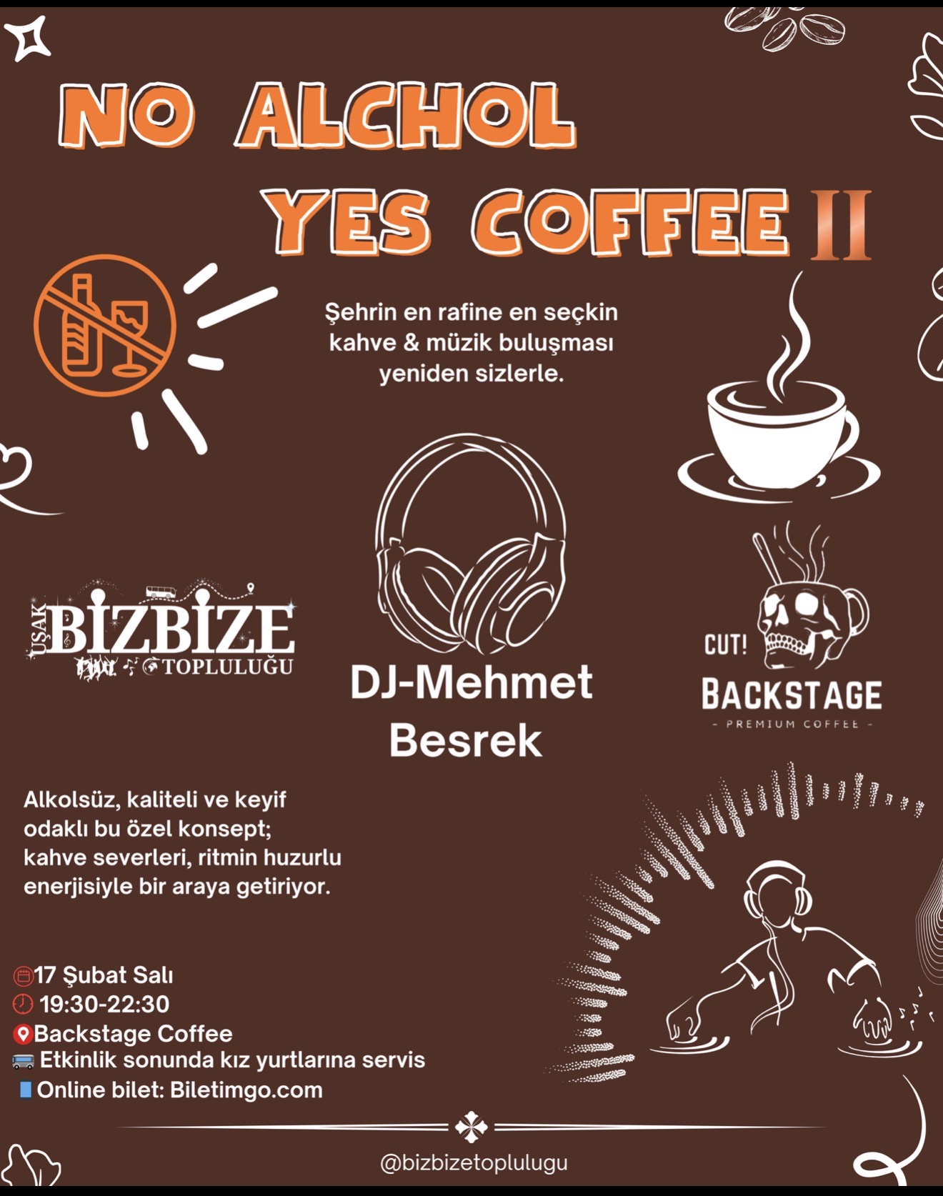 NO ALCHOL YES COFFEE