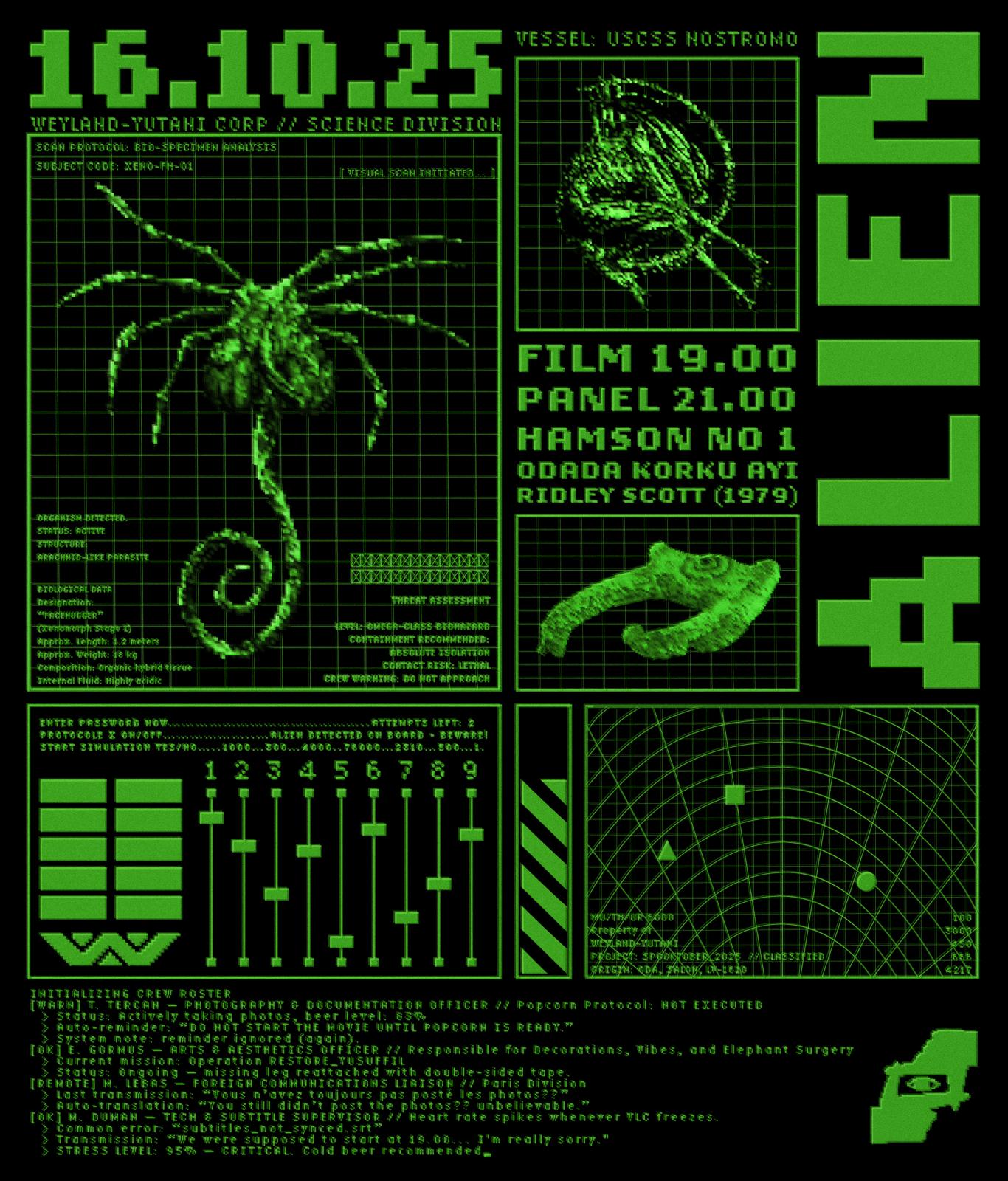 Odadakifilm Ekim Gösterimi: Alien (1979)