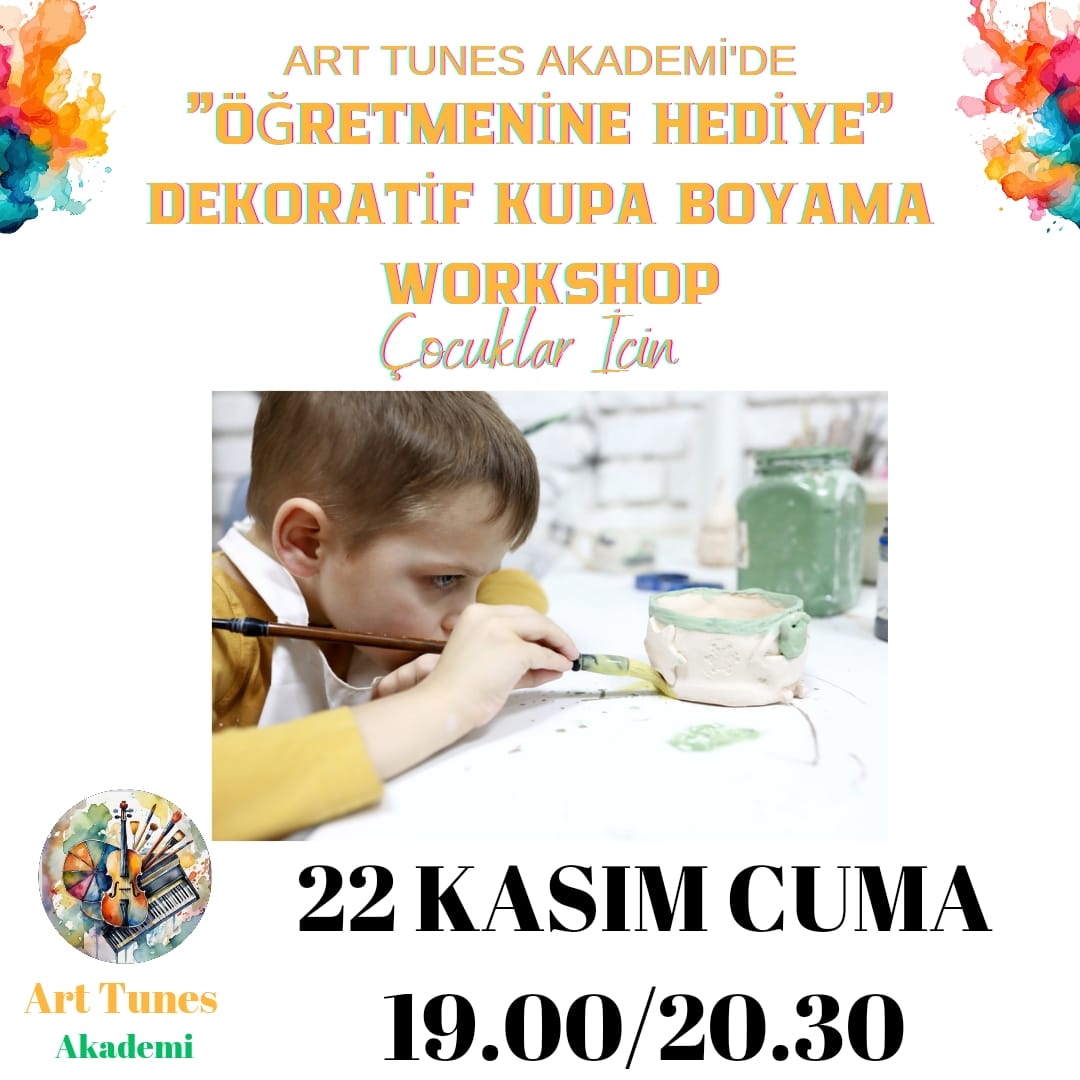 ''Öğretmenine Hediye'' Dekoratif Kupa Boyama Workshop
