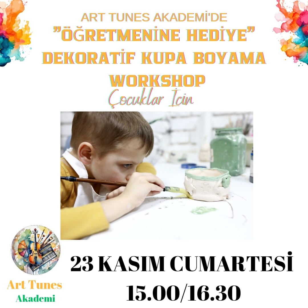 ''Öğretmenine Hediye'' Dekoratif Kupa Boyama Workshop