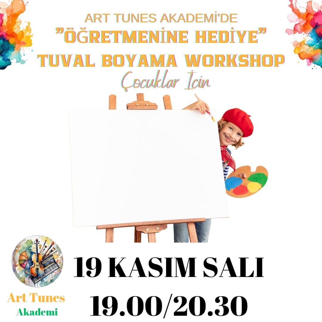 ''Öğretmenine Hediye'' Tuval Boyama Workshop