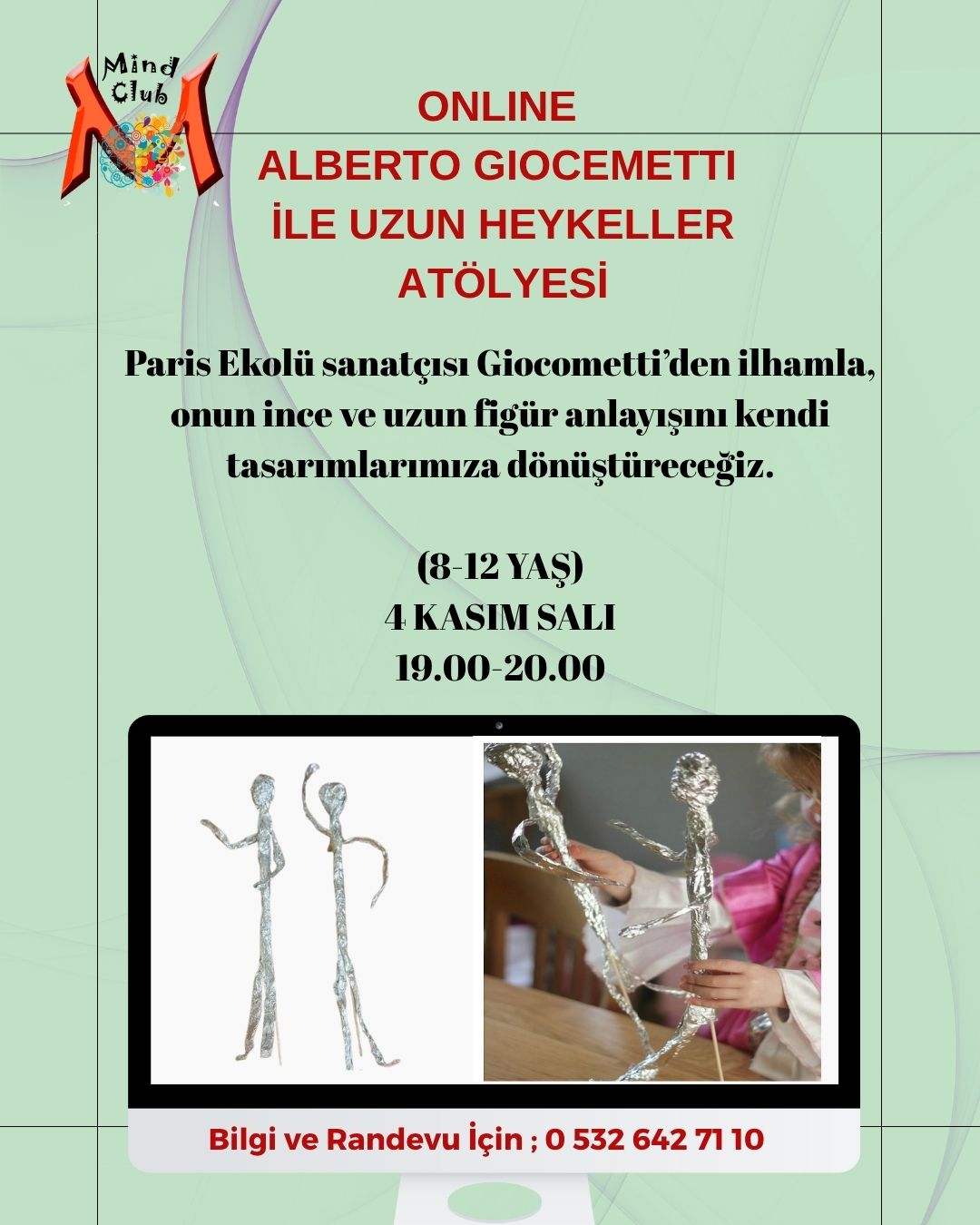 ONLINE ALBERTO GIOCEMETTI İLE UZUN HEYKELLER ATÖLYESİ