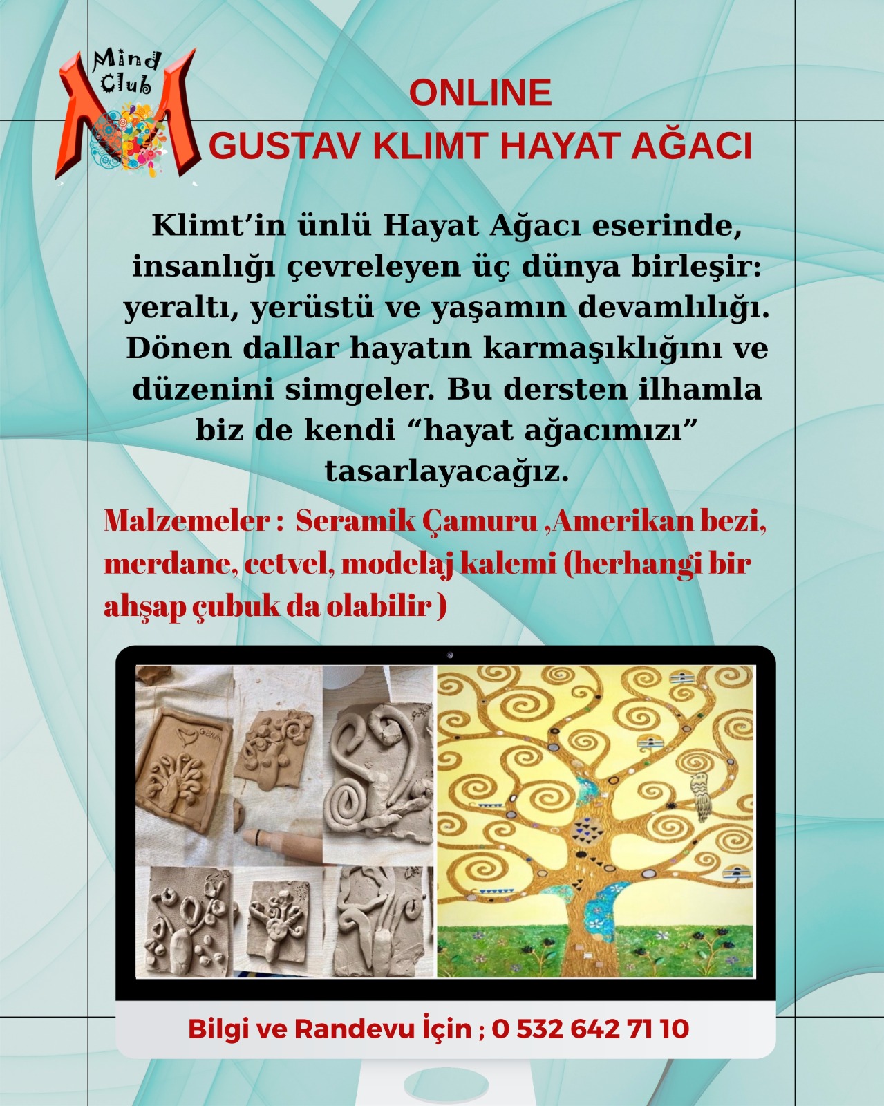 Online Gustav Klimt Hayat Ağacı Atölyesi (4-6 Yaş)