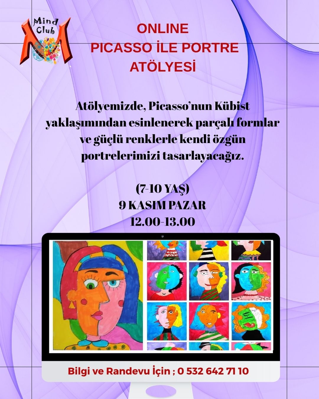 ONLINE PICASSO İLE PORTRE ATÖLYESİ