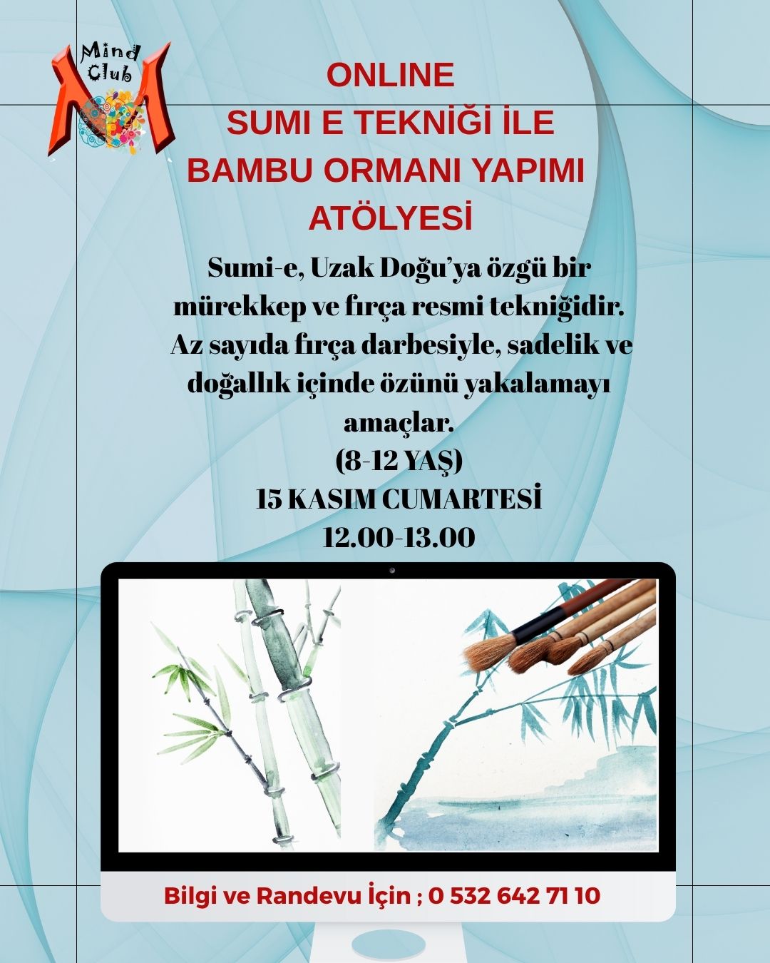 ONLINE SUMI E TEKNİĞİ İLE BAMBU ORMANI YAPIMI ATÖLYESİ