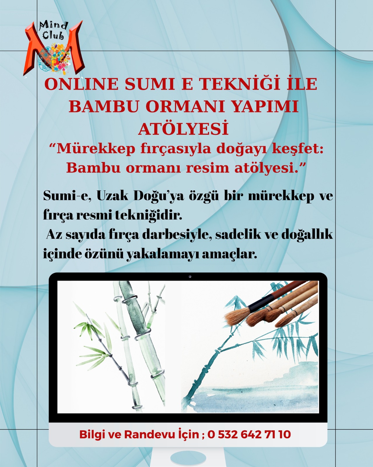 Online Sumi E Tekniği ile Bambu Ormanı Yapımı Atölyesi
