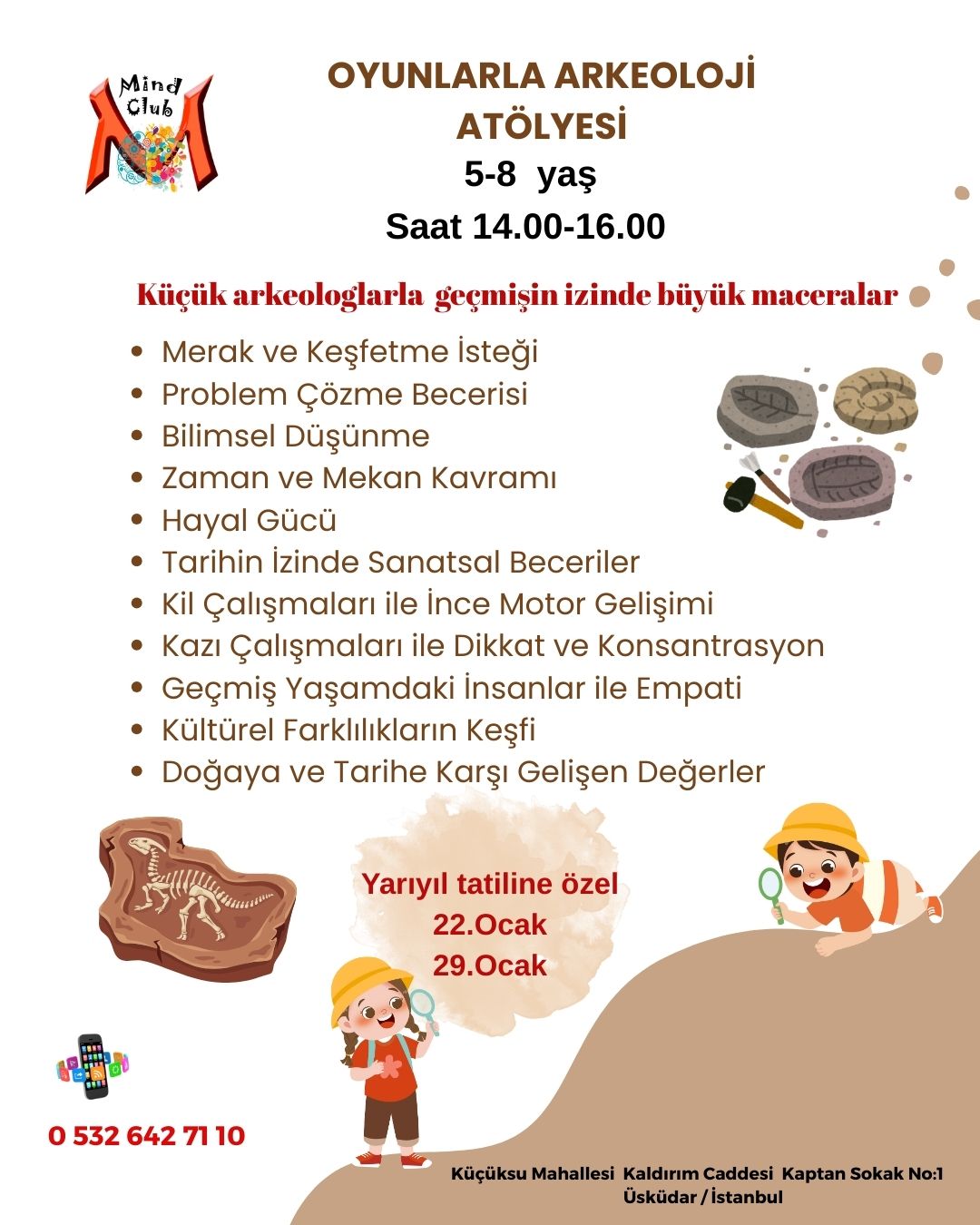 OYUNLARLA ARKEOLOJİ ATÖLYESİ