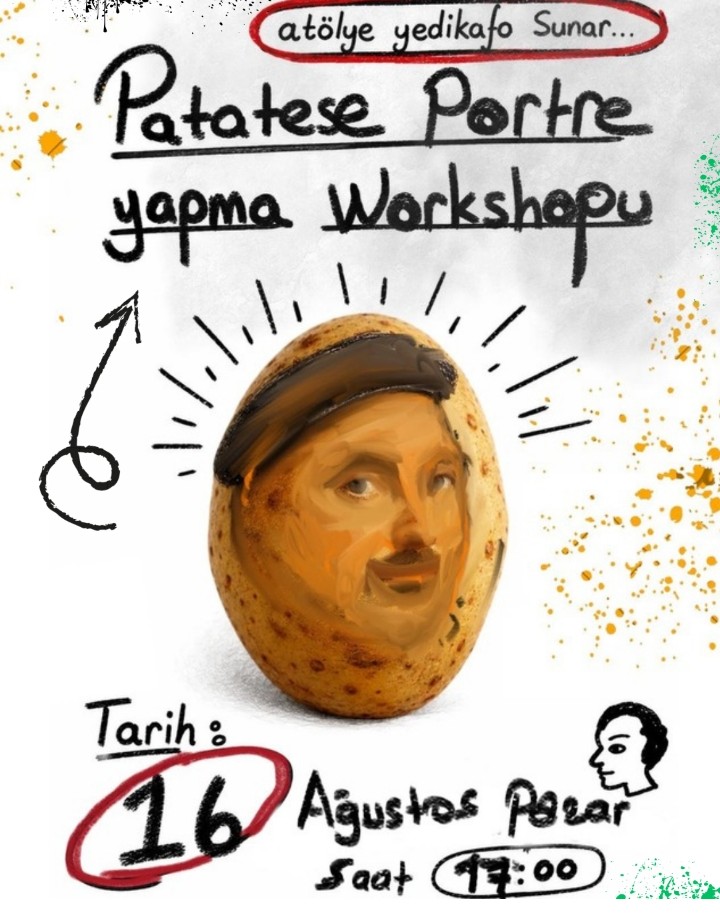 Patatese portre yapma workshopu