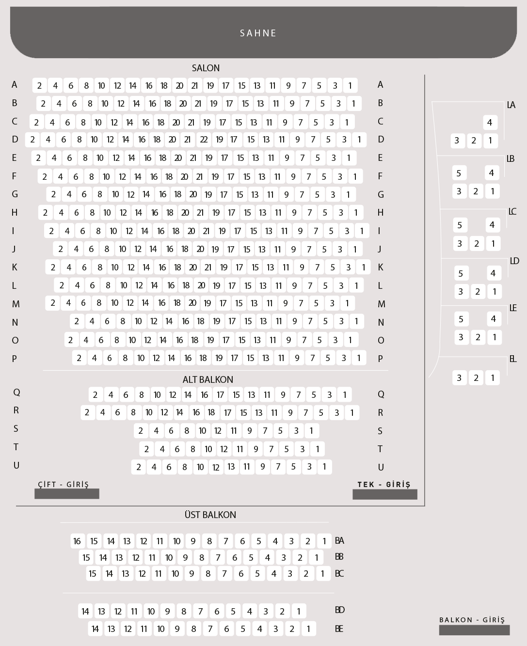 Pınar Fidan Stand-Up - Ankara Oturma Planı