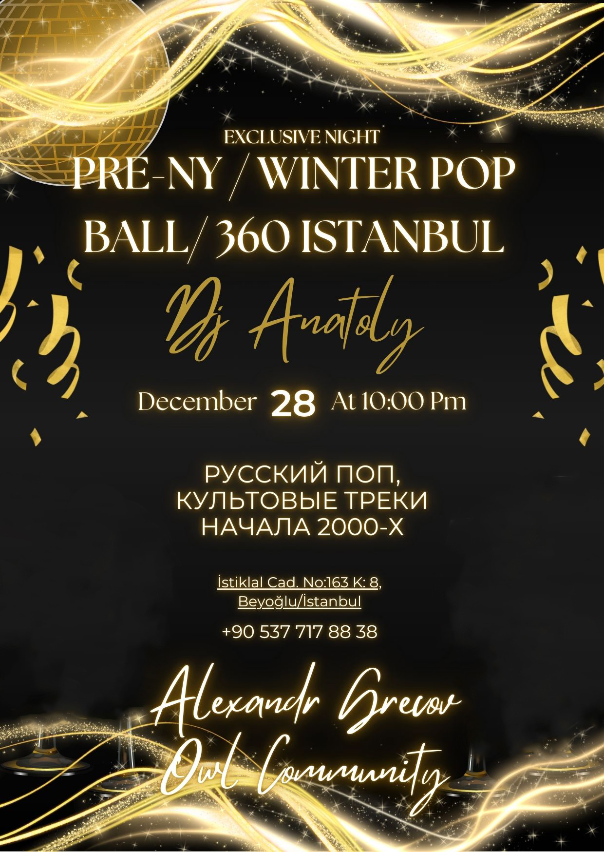Pre-NY / Winter Pop Ball / 360 Istanbul (Russian Party)