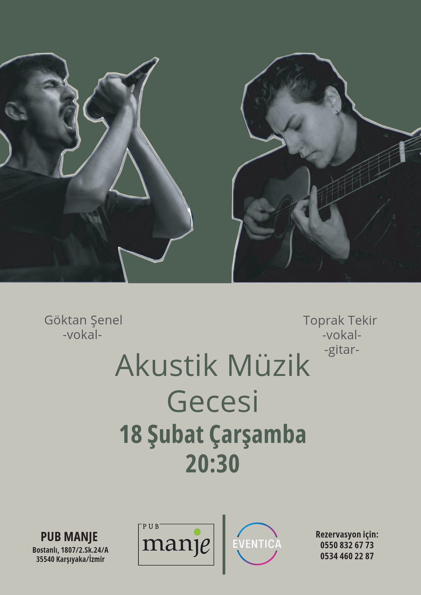 PUB MANJE’de Canlı Müzik Gecesi: Göktan & Toprak ile Unutulmaz Bir Performans!