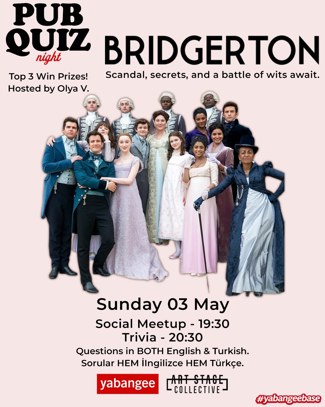 Pub Quiz Night on Bridgerton (TV Series): Questions in English & Turkish