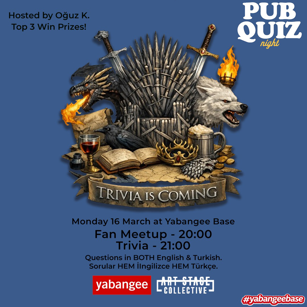 Pub Quiz Night on Game of Thrones: Questions in BOTH English AND Turkish