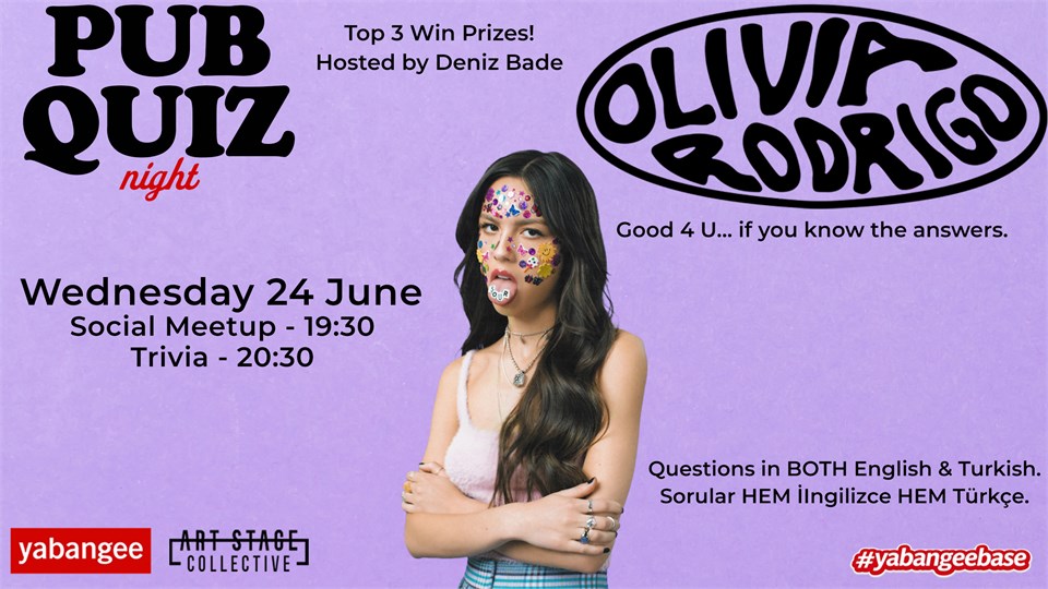 Pub Quiz on Olivia Rodrigo: Questions in English & Turkish