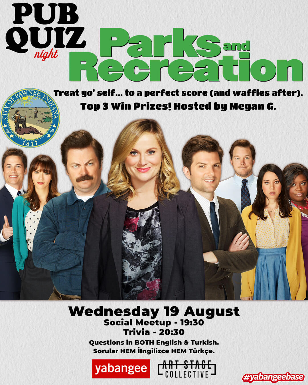 Pub Quiz on Parks & Recreation: Questions in English & Turkish