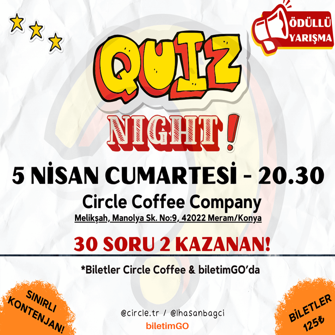 Konya Quiz Night - 5 Nisan