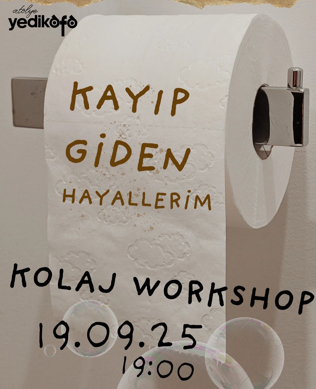 "Kayıp giden hayallerim" kolaj workshop