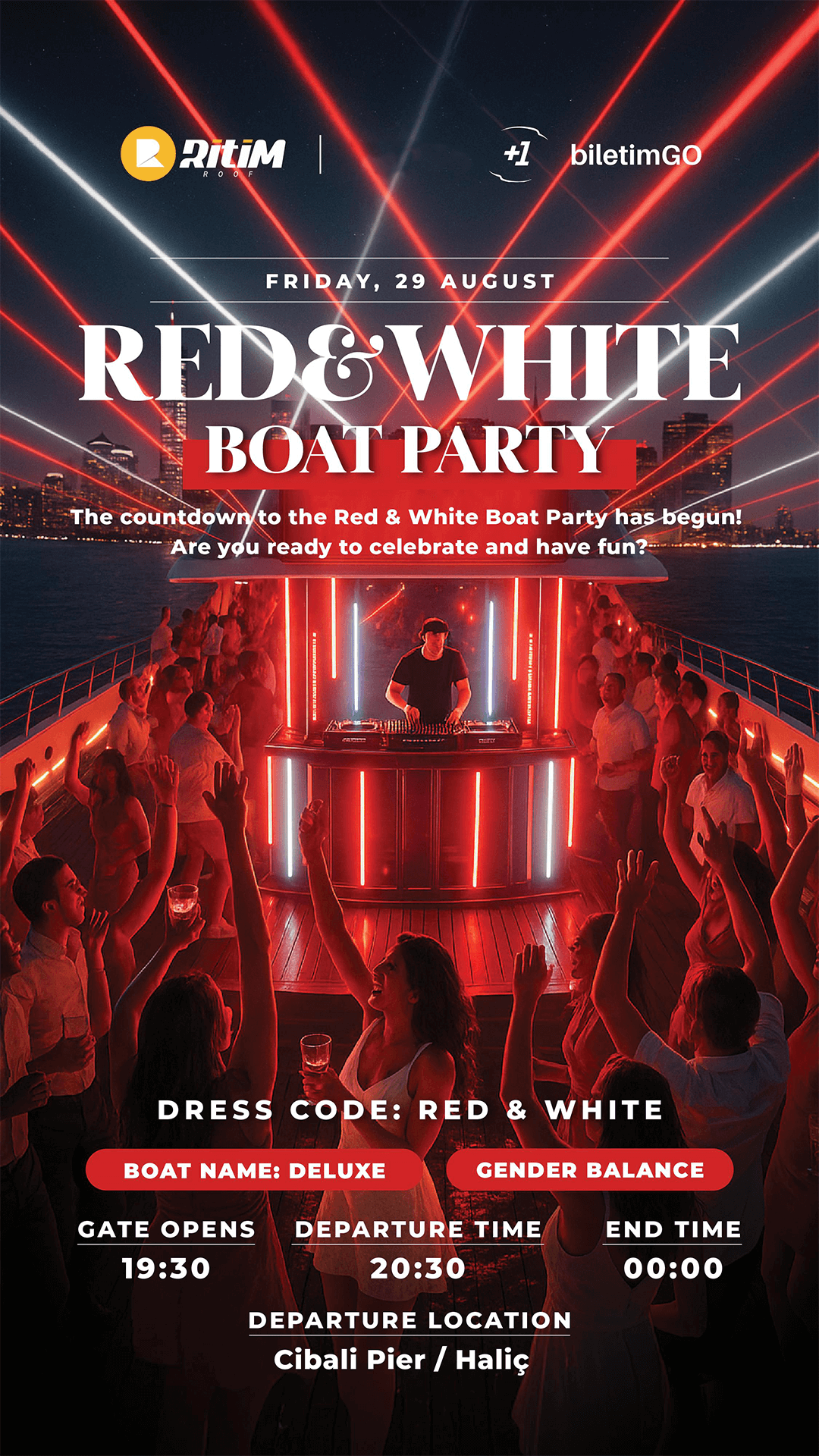 Red & White Boat Party