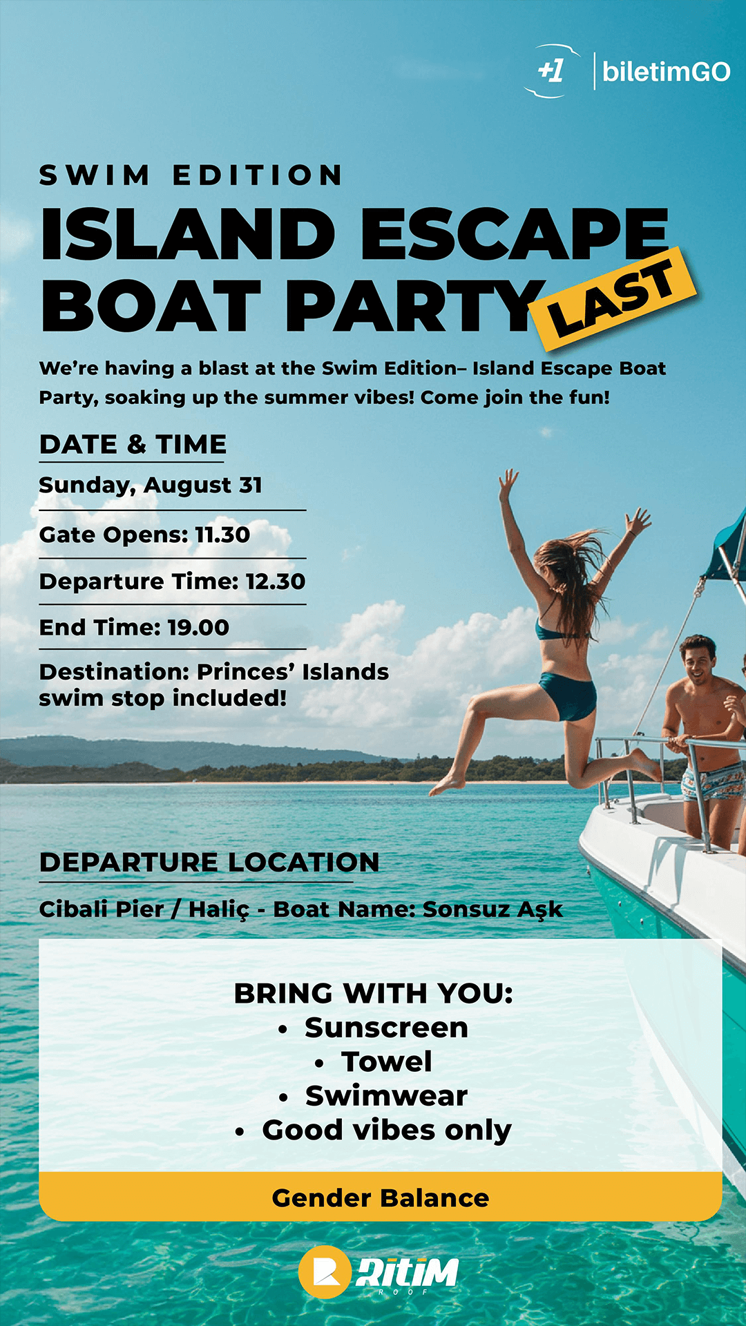 Ritim Swimming Boat Party Last