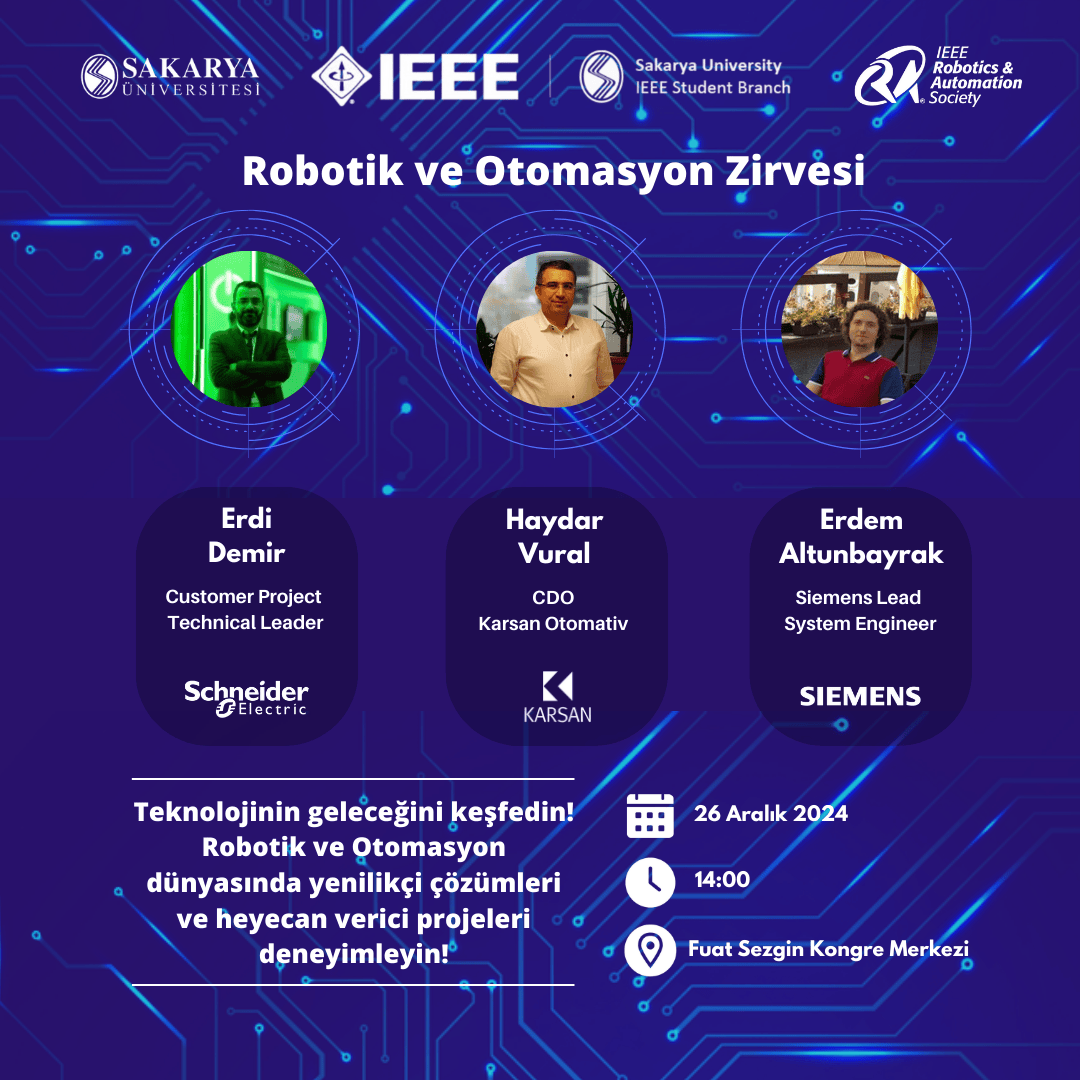 Robotik ve Otomasyon Zirvesi | IEEE SAU