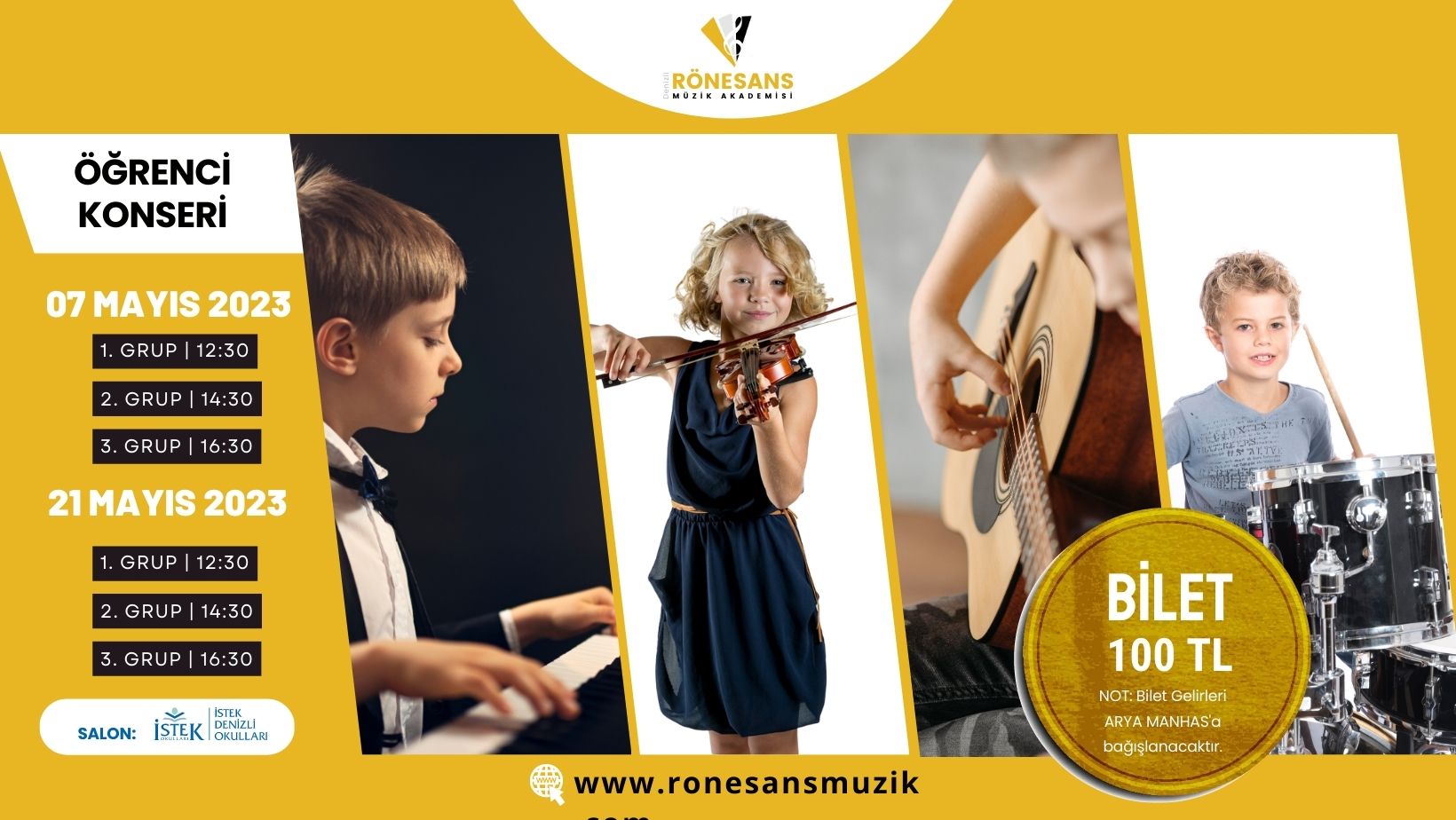21 MAYIS Rönesans Müzik Akademisi Öğrencileri Özel Yardım Konseri