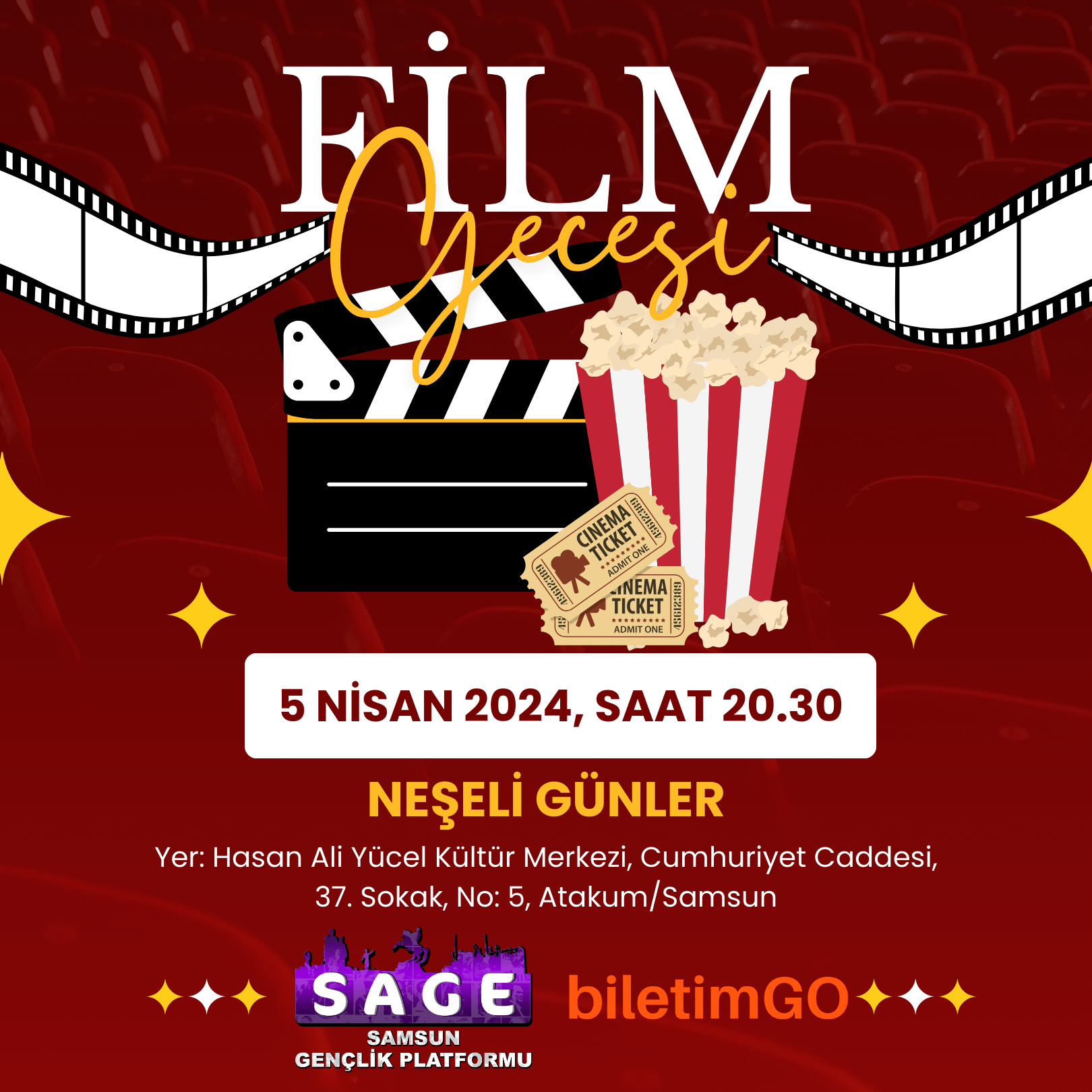 Samsun Gençlik Platformu Nostalji Film Gecesi
