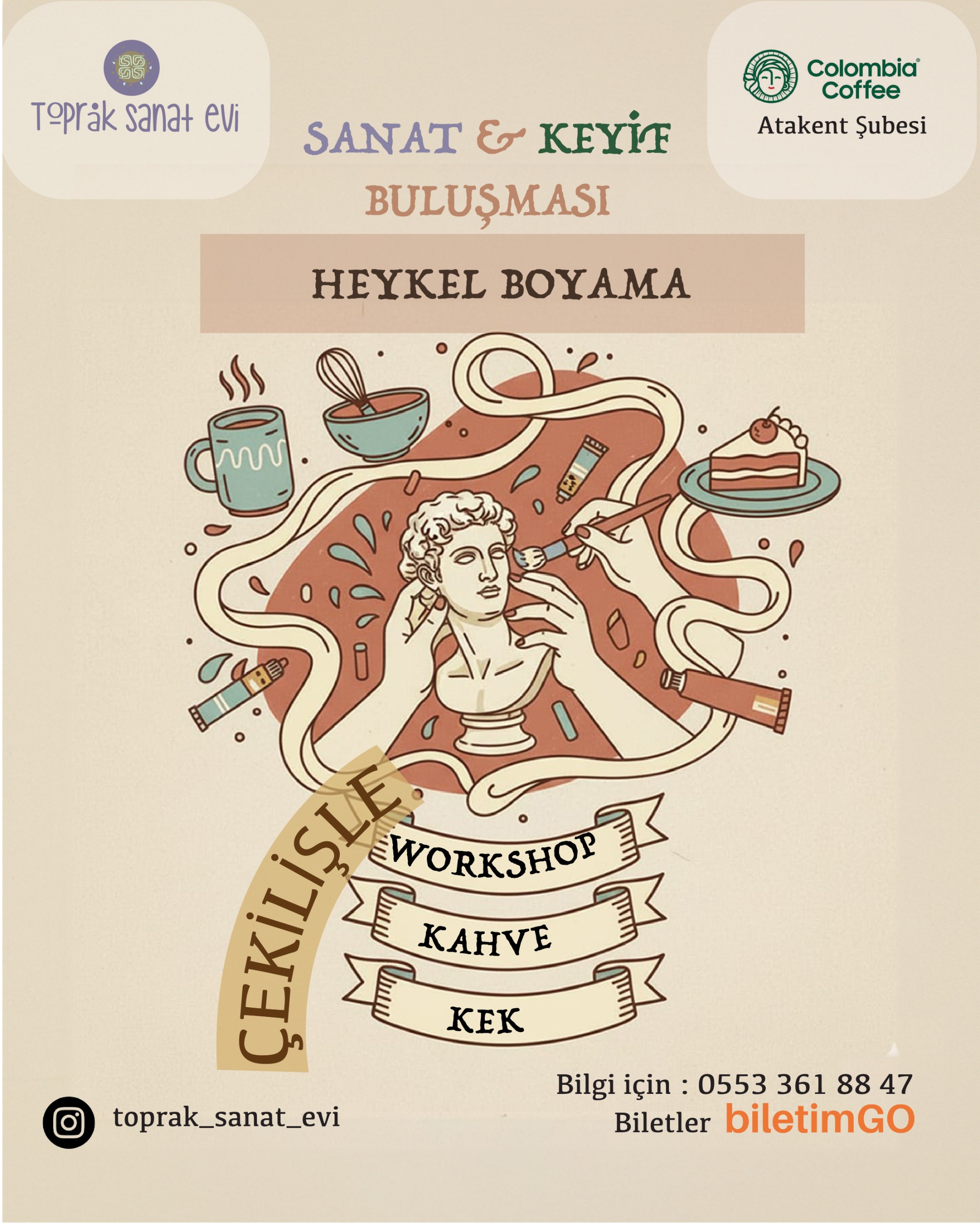 Sanat & Keyf Alçı Rölyef Boyama Etkinliği