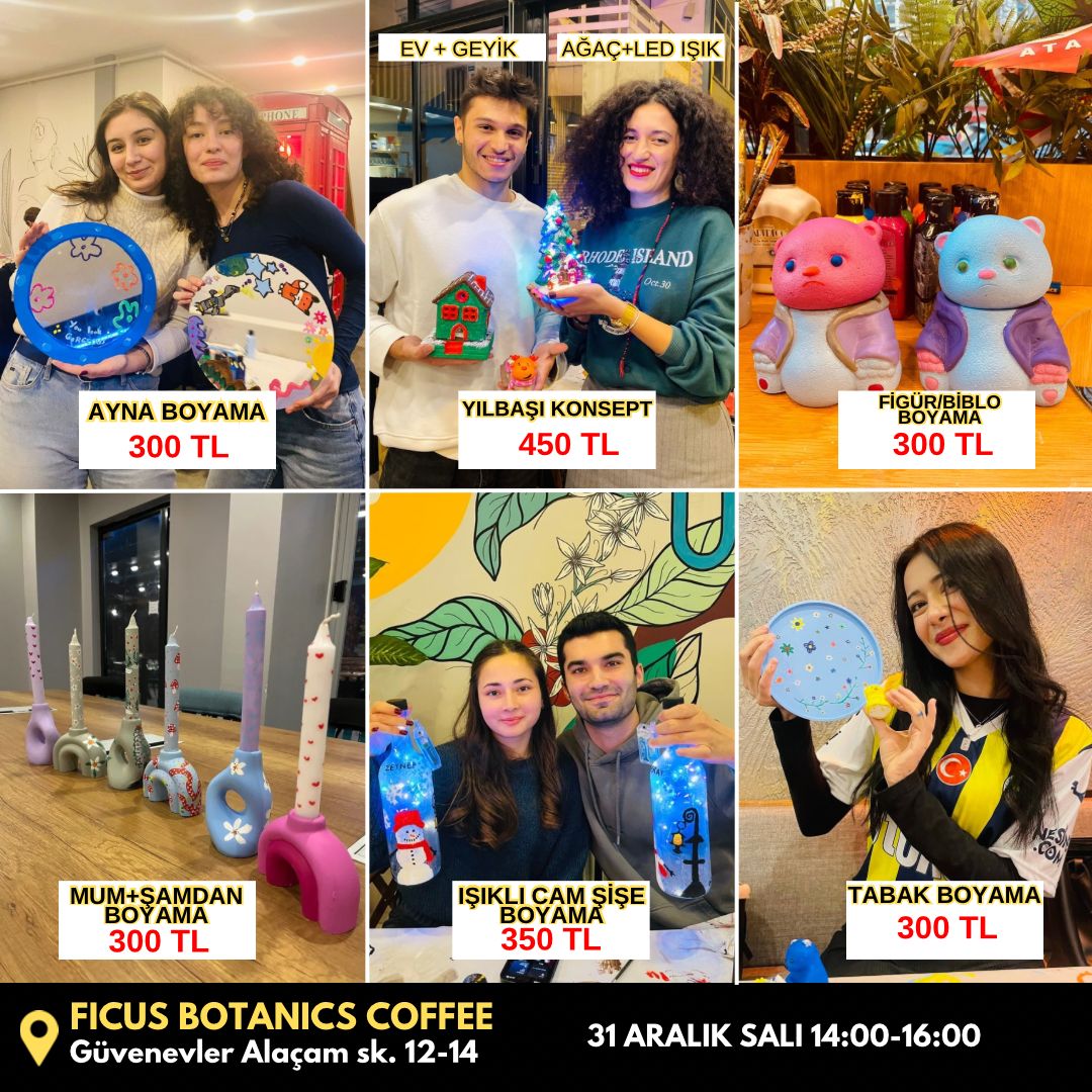 Sanatco Workshop Etkinlikleri - Ficus Botanik Coffee 31 Aralık Salı
