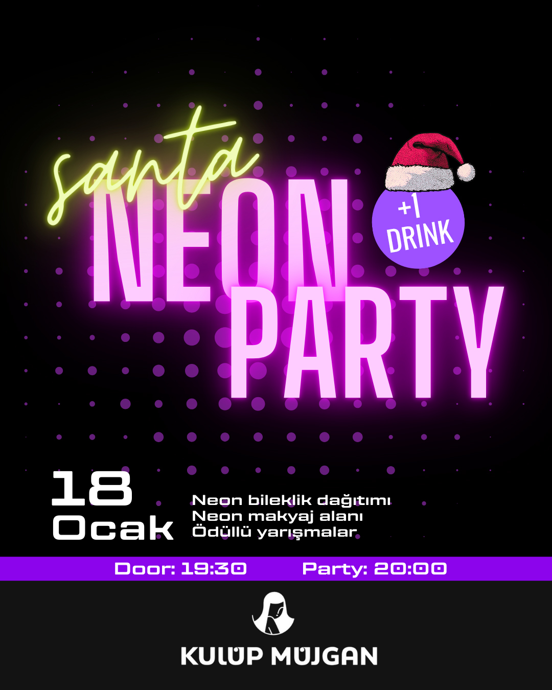 Santa Neon Party