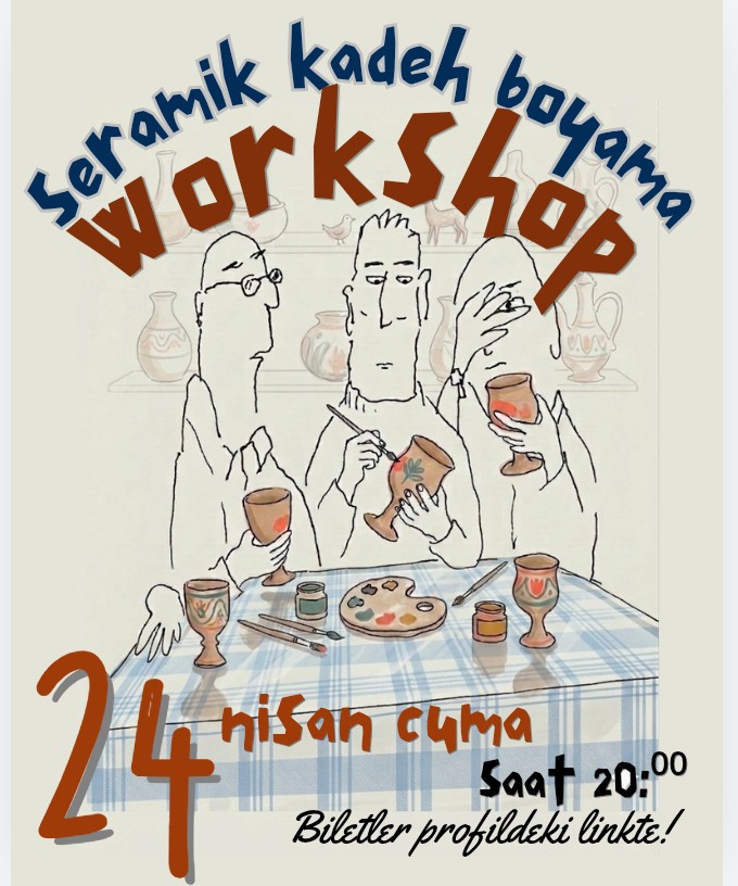 Seramik kadeh boyama workshop
