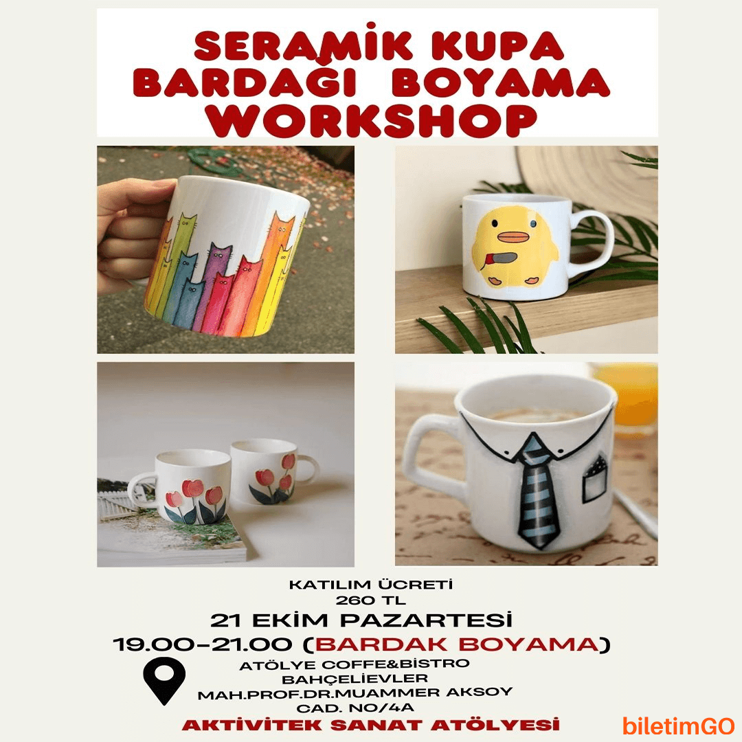 Seramik Kupa Bardağı Boyama Workshop