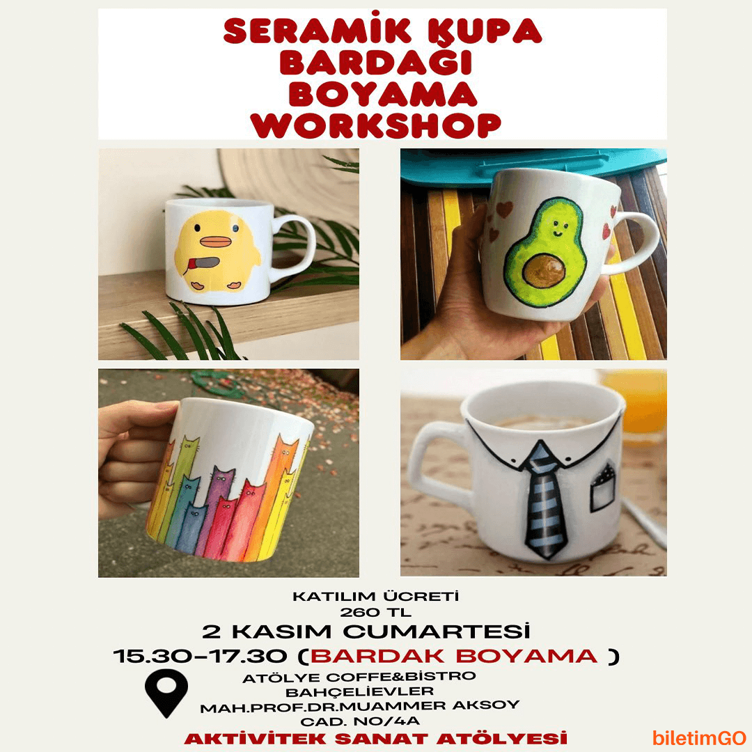 Seramik Kupa Bardağı Boyama Workshop