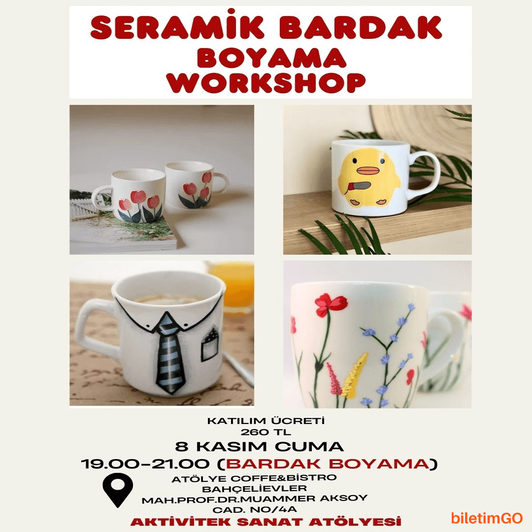 Seramik Kupa Bardağı Boyama Workshop