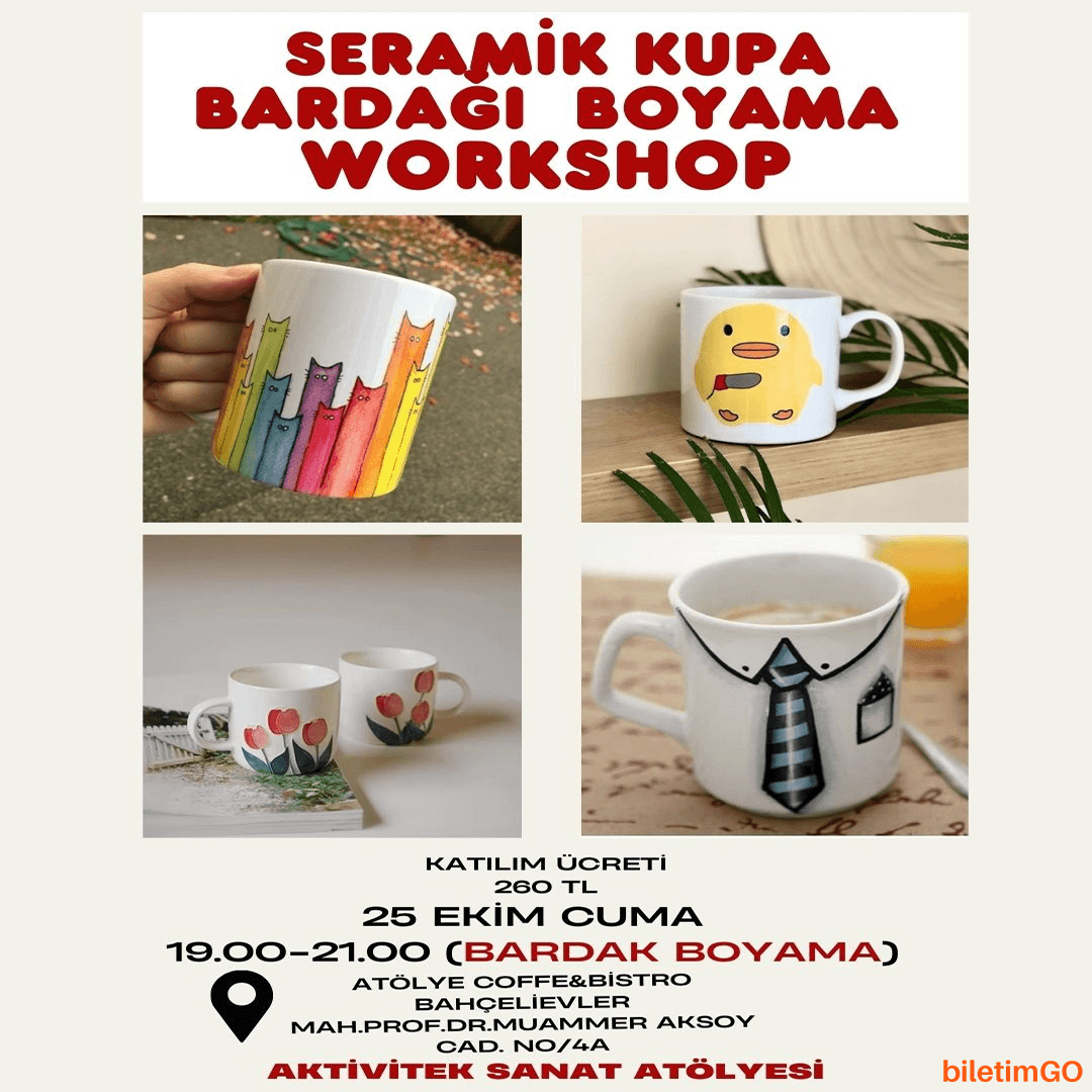 Seramik Kupa Bardağı Boyama Workshop