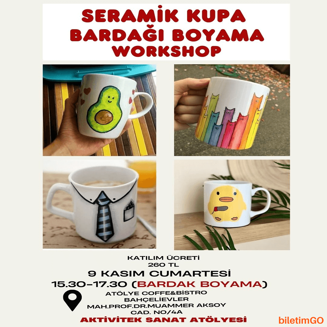 Seramik Kupa Bardağı Boyama Workshop