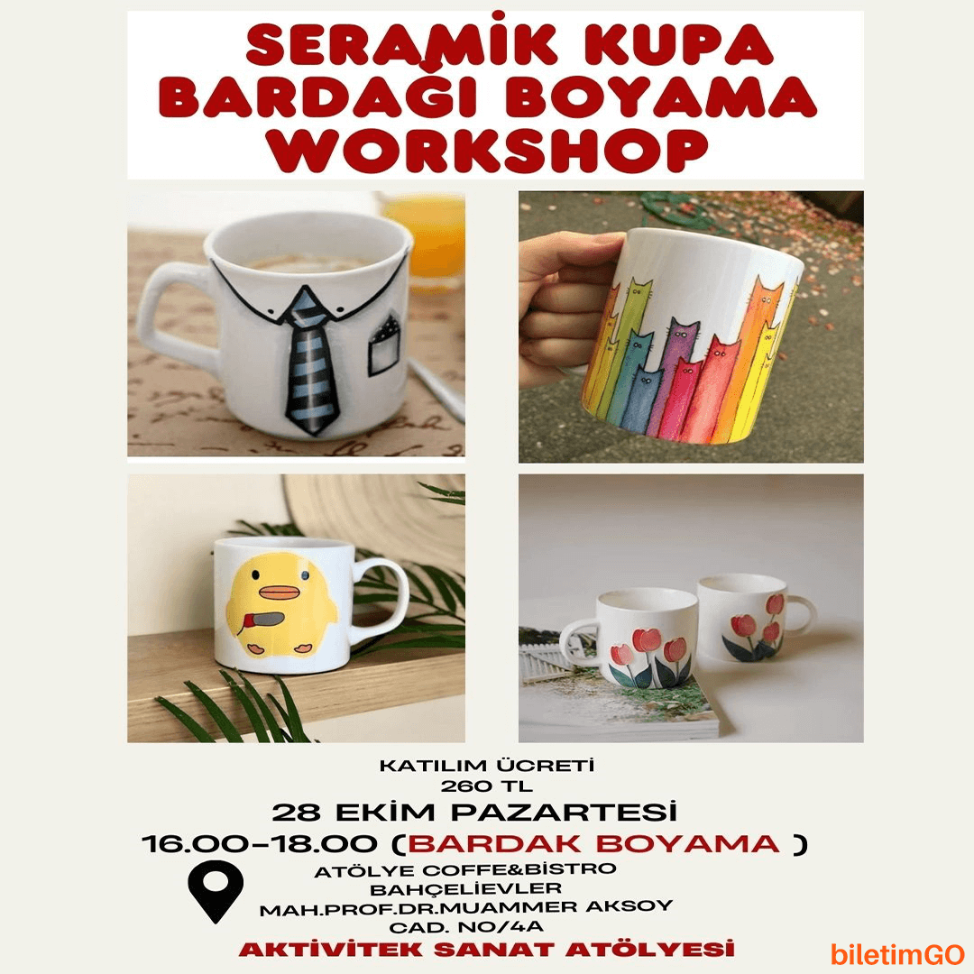 Seramik Kupa Bardağı Boyama Workshop