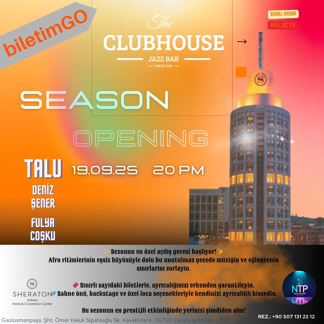 Sheraton Ankara The Clubhouse Jazz Bar Sezona Kapılarını Açıyor